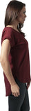UC Long Back Shaped Slub Tee Burgundy - Luxcado