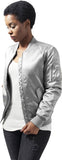 UC Satin Bomber Jakke Silver - Luxcado