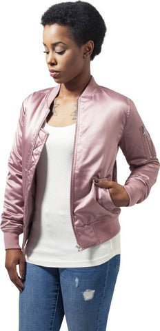 UC Satin Bomber Jakke Oldrose - Luxcado
