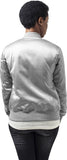 UC Satin Bomber Jakke Silver - Luxcado