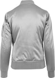 UC Satin Bomber Jakke Silver - Luxcado