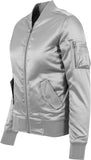 UC Satin Bomber Jakke Silver - Luxcado