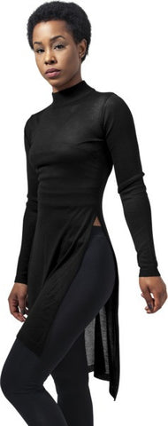 UC Fine Knit Turtleneck Long Shirt Black - Luxcado