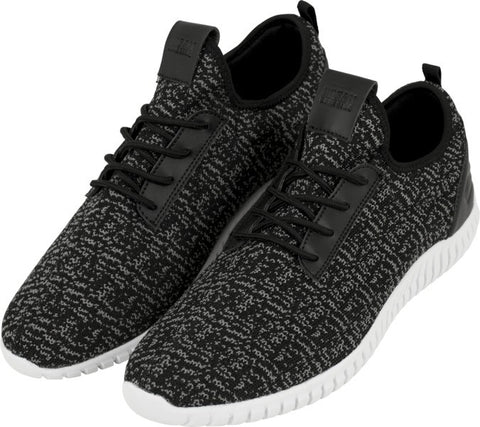 UC Knitted Light Runner Sko Black/Grey/White - Luxcado