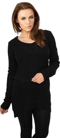 UC Long Wideneck Sweater Black - Luxcado